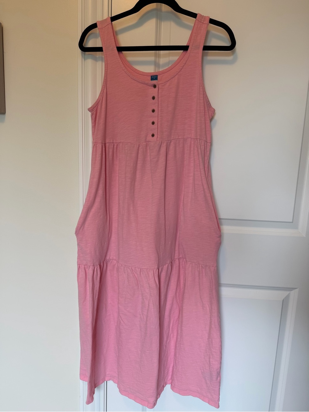 Old Navy Pink Sleeveless Tiered Tank Maternity Dress
